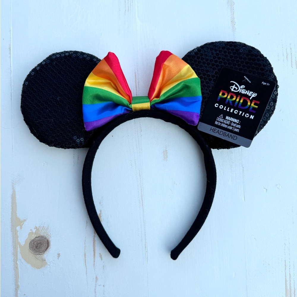 New Disney Pride Collection Minnie Mouse Rainbow 🌈 Headband with Blingy Sequins